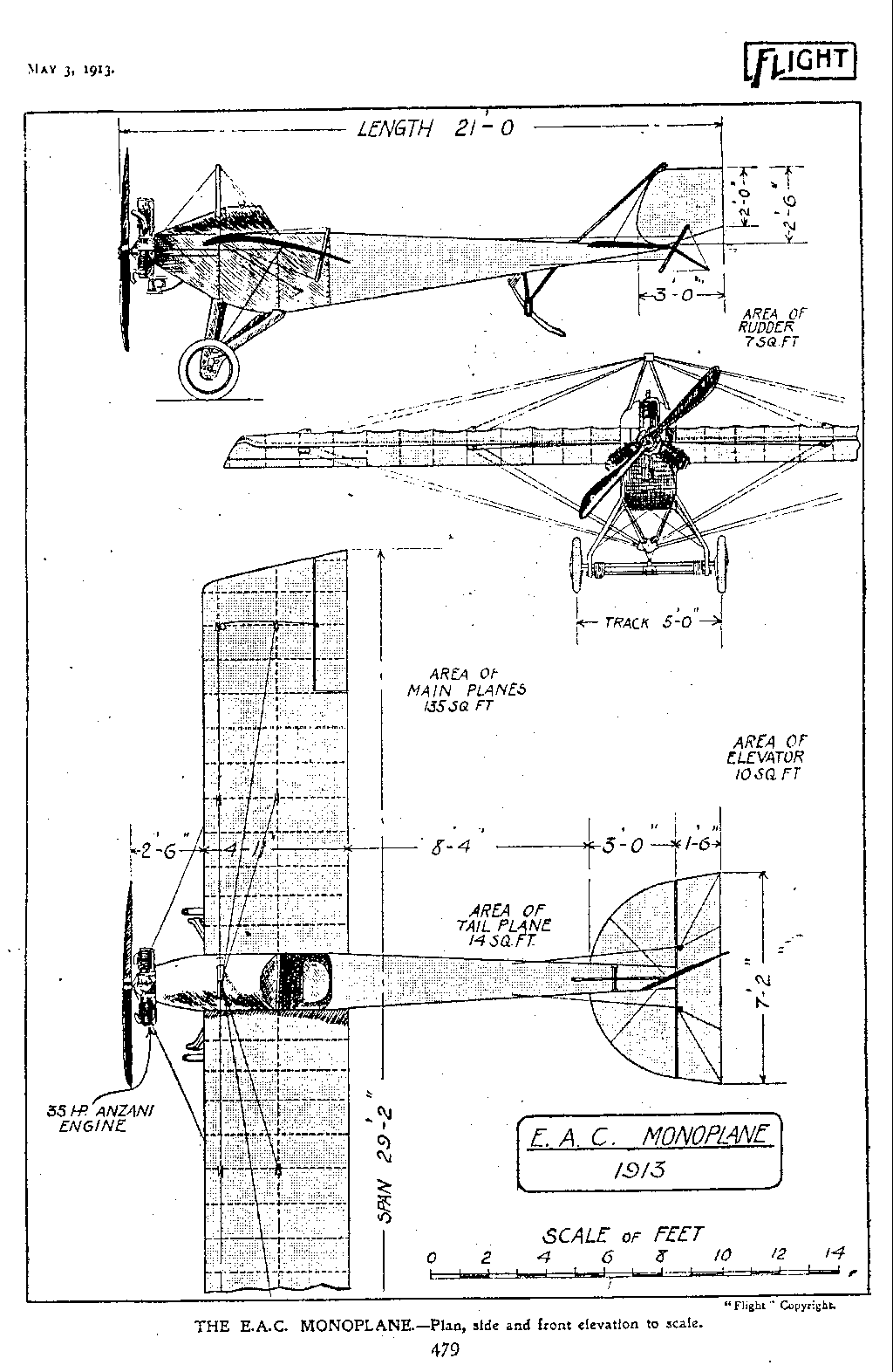 THE E.A.C MONOPLANE 1913