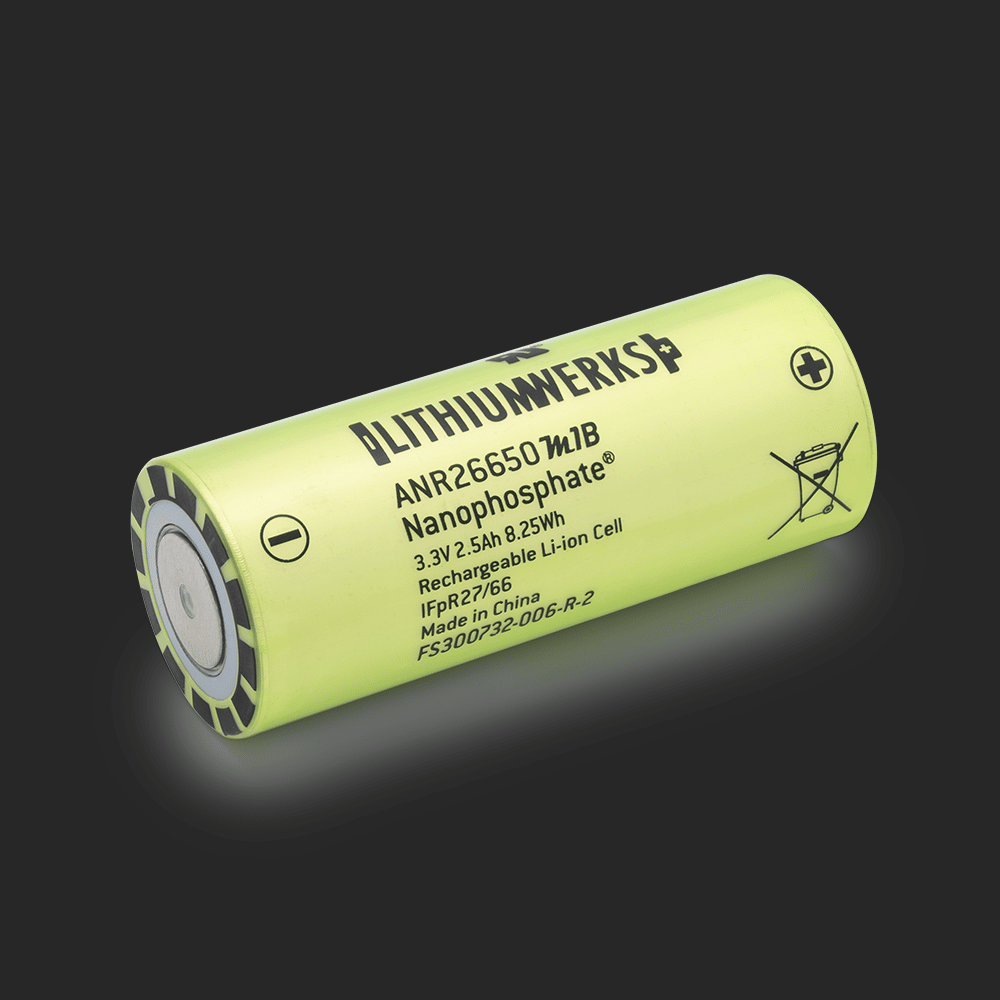 The lithium-ion battery cell LithiumWerks ANR26650-M1B