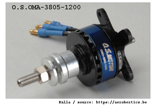 O.S. brushless motor OMA-3805-1200